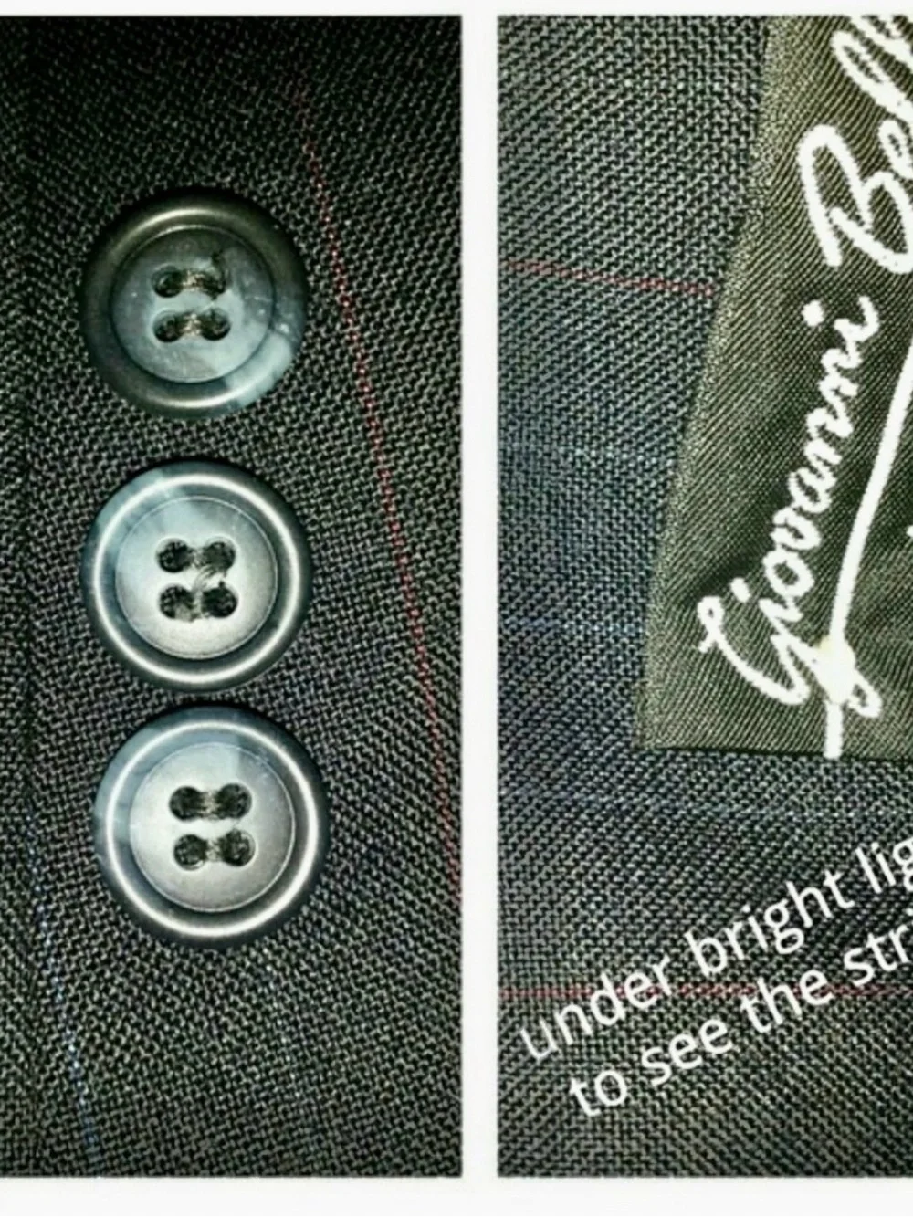 Double-Breasted Black Pinstripe Suit Jacket